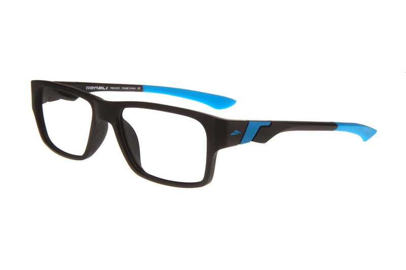 Visual Eyes Glasses BLACK-BLUE / Frame Only / Clear Denali Trekker