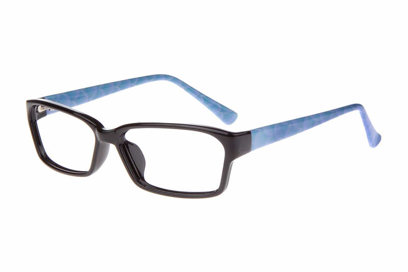 Visual Eyes Glasses BLACK-BLUE / Frame Only / Clear Envy Jackie