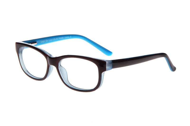 Visual Eyes Glasses BLACK-BLUE / Frame Only / Clear Laugh Out Loud 30