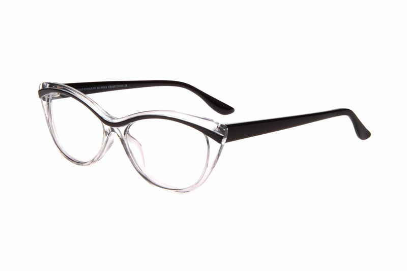 Visual Eyes Glasses BLACK-CRYSTAL / Frame Only / Clear Envy Fran 2