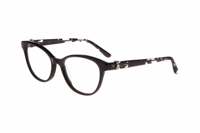 Visual Eyes Glasses BLACK-CRYSTAL / Frame Only / Clear Runway Couture 304