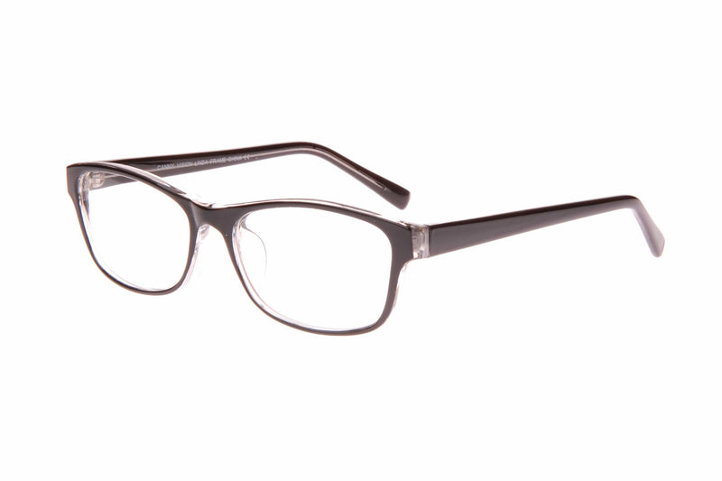 Visual Eyes Glasses BLACK/CRYSTAL / Frame Only / Frame Only CANNY VISION LINDA BLACK/CRYSTAL