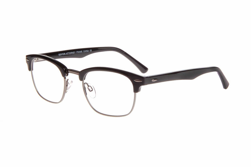 Visual Eyes Glasses BLACK / Frame Only / Clear Editor Attorney