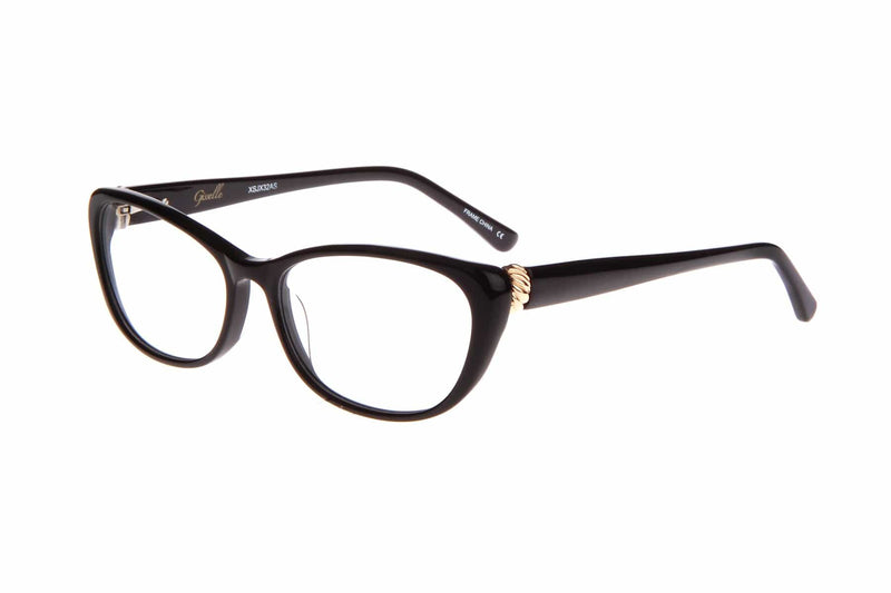 Visual Eyes Glasses BLACK / Frame Only / Clear Gisselle Ansely