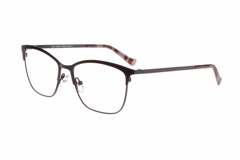 Visual Eyes Glasses BLACK / Frame Only / Clear Musa Sketch