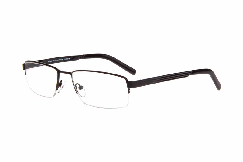 Visual Eyes Glasses BLACK / Frame Only / Clear Runway 168