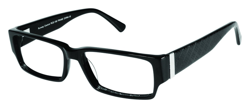 Visual Eyes Glasses BLACK / Frame Only / Clear Runway Couture 106