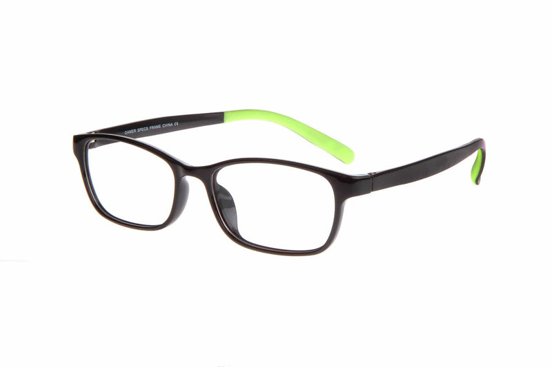 Visual Eyes Glasses BLACK-GREEN / Frame Only / Clear Gamer Start