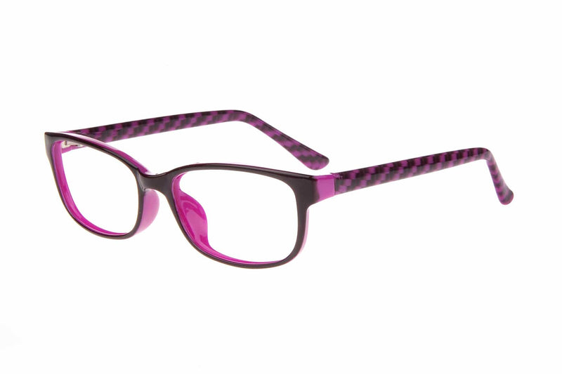 Visual Eyes Glasses BLACK-PURPLE / Frame Only / Clear Envy Kristen