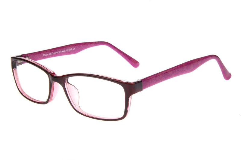 Visual Eyes Glasses BLACK-PURPLE / Frame Only / Clear Envy Sarah