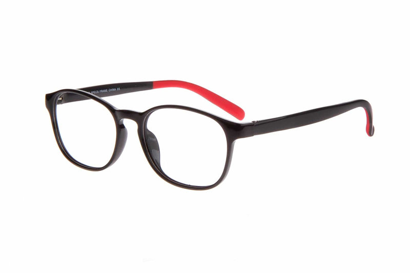 Visual Eyes Glasses BLACK-RED / Frame Only / Clear Gamer Select