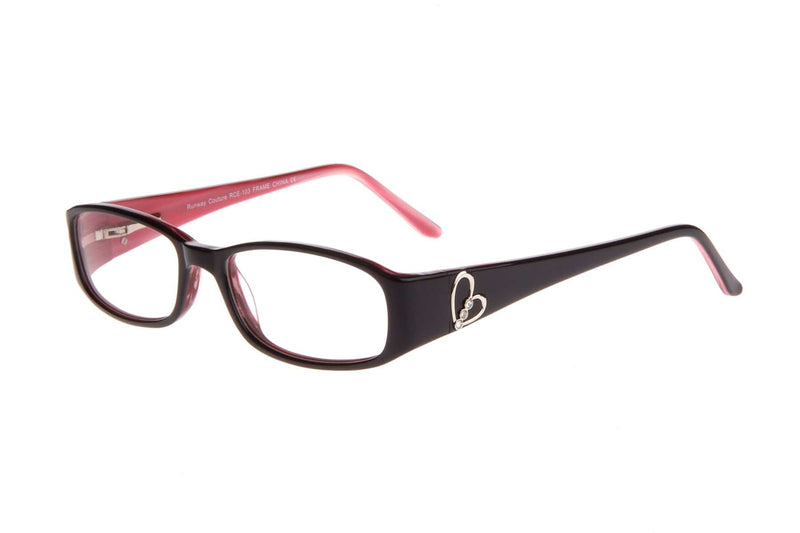 Visual Eyes Glasses BLACK-RED / Frame Only / Clear Runway Couture 103