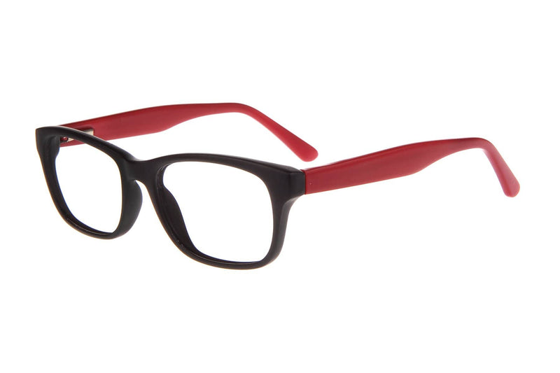 Visual Eyes Glasses BLACK-RED / Frame Only / Clear Runway Tween 29