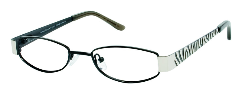 Visual Eyes Glasses BLACK-SILVER / Frame Only / Clear Runway Couture 213