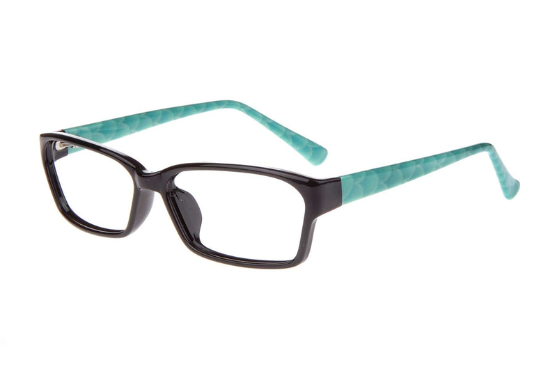 Visual Eyes Glasses BLACK-TEAL / Frame Only / Clear Envy Jackie