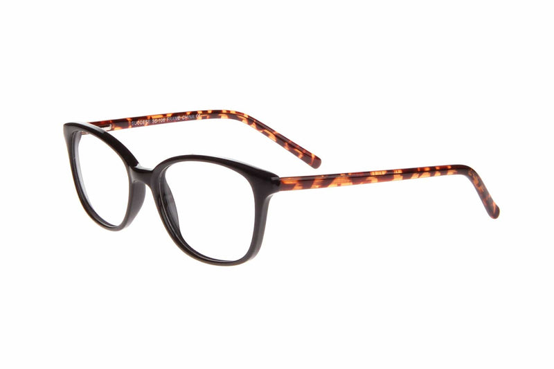 Visual Eyes Glasses BLACK-TORTOISE / Frame Only / Clear Success 106