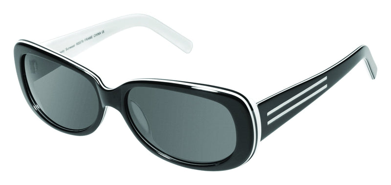 Visual Eyes Glasses BLACK-WHITE / Frame Only / Clear Runway Sunwear 579