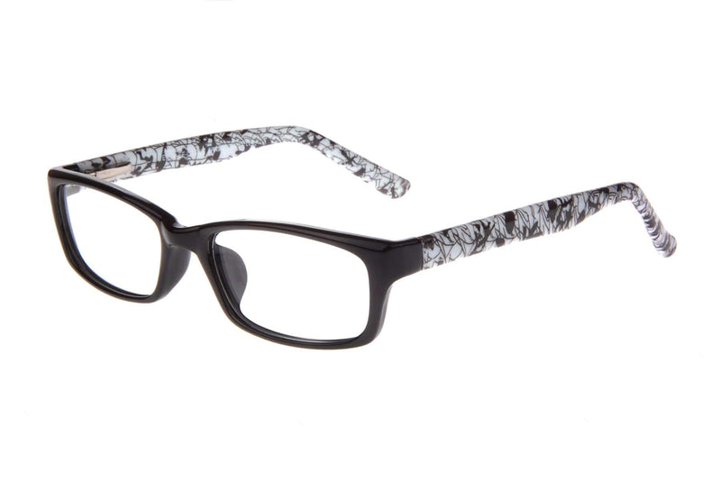 Visual Eyes Glasses BLACK-WHTE / Frame Only / Clear Envy Cassie