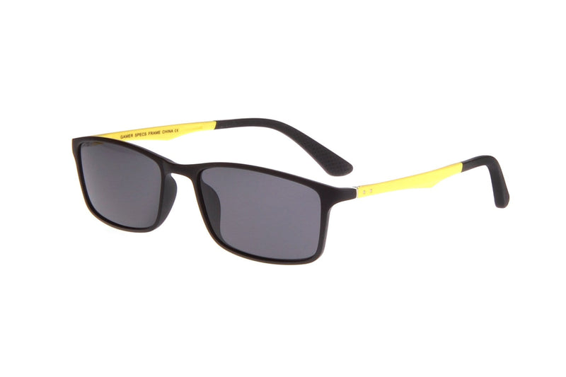 Visual Eyes Glasses BLACK-YELLOW / Frame Only / Clear Gamer Gameover