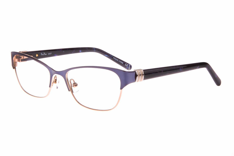 Visual Eyes Glasses BLUE-GOLD / Frame Only / Clear Mia Rae Lilly