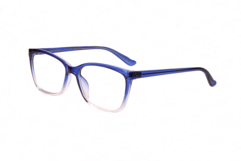 Visual Eyes Glasses BLUE-GRADIENT / Frame Only / Clear Envy Debra