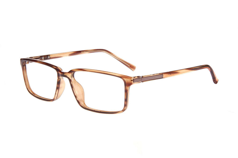 Visual Eyes Glasses BROWN-DEMI / Frame Only / Clear Runway 162