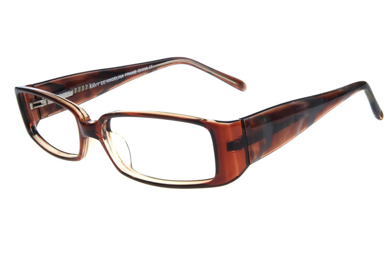 Visual Eyes Glasses BROWN / Frame Only / Clear Envy Diana