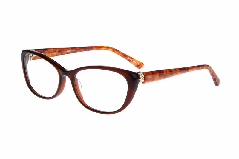 Visual Eyes Glasses BROWN / Frame Only / Clear Gisselle Ansely