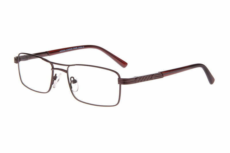 Visual Eyes Glasses BROWN / Frame Only / Clear HORIZON ENSIGN