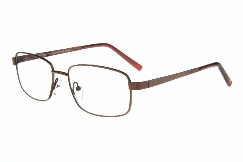 Visual Eyes Glasses BROWN / Frame Only / Clear Horizon Hook