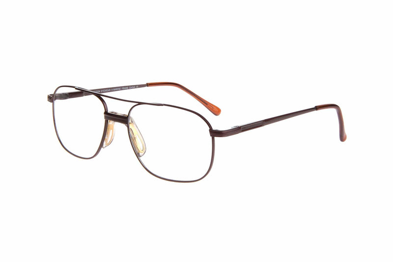 Visual Eyes Glasses BROWN / Frame Only / Clear Horizon Marine