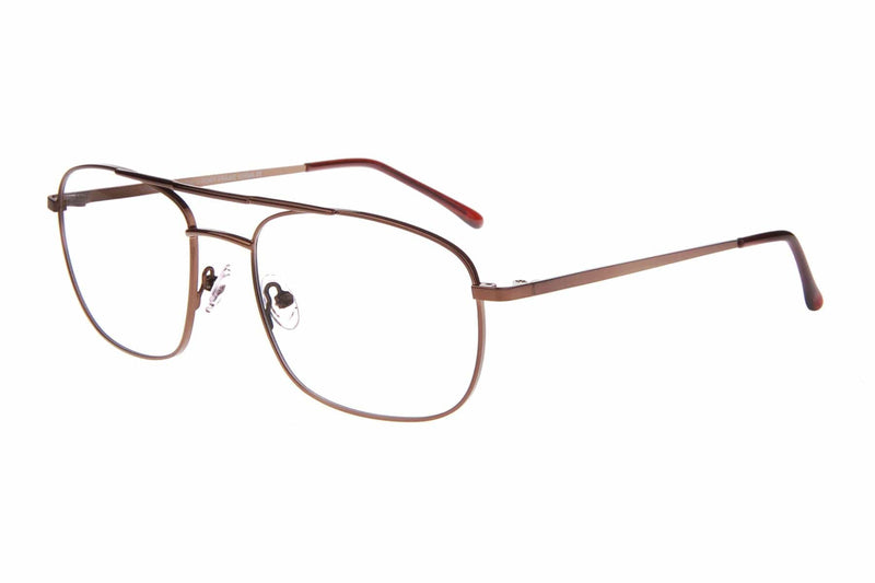 Visual Eyes Glasses BROWN / Frame Only / Clear Horizon Port