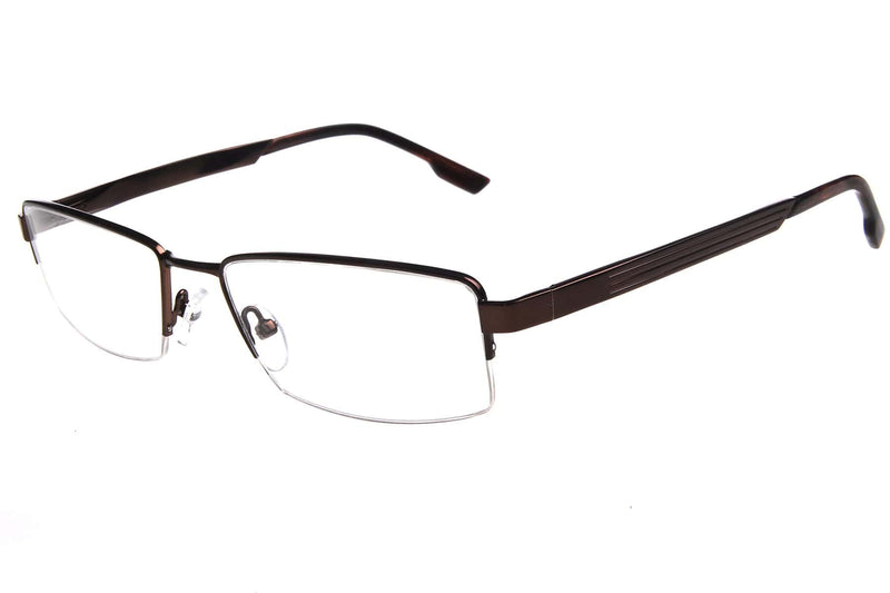 Visual Eyes Glasses BROWN / Frame Only / Clear Michael Adams 609