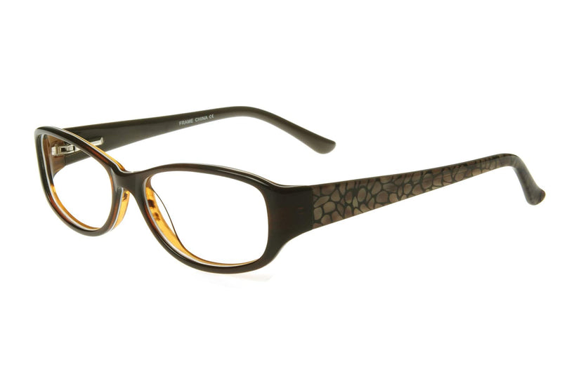 Visual Eyes Glasses BROWN / Frame Only / Clear Runway 155