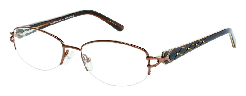 Visual Eyes Glasses BROWN / Frame Only / Clear Runway Couture 204