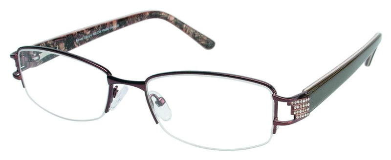 Visual Eyes Glasses BROWN / Frame Only / Clear Runway Couture 215