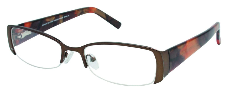 Visual Eyes Glasses BROWN / Frame Only / Clear Runway Couture 229