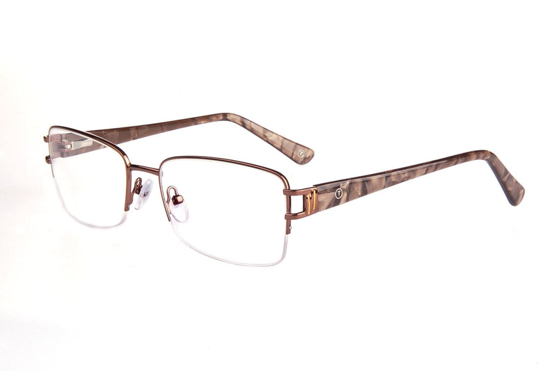 Visual Eyes Glasses BROWN / Frame Only / Clear Runway Couture 271