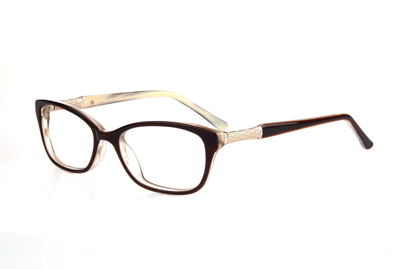 Visual Eyes Glasses BROWN / Frame Only / Clear Runway Couture 272