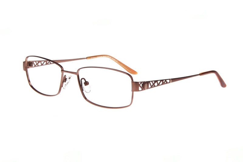 Visual Eyes Glasses BROWN / Frame Only / Clear Runway Titanium 814