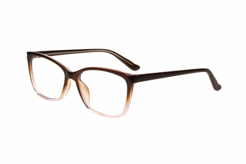 Visual Eyes Glasses BROWN-GRADIENT / Frame Only / Clear Envy Debra