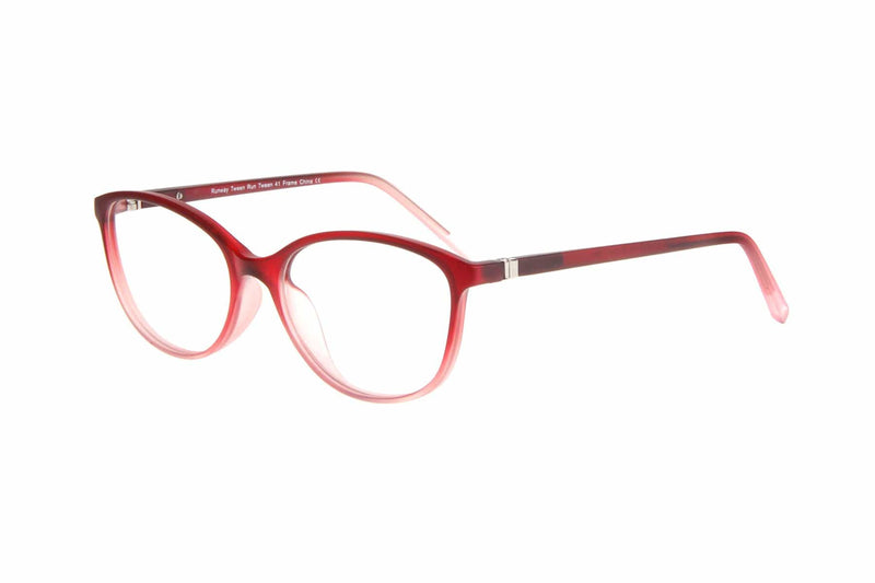 Visual Eyes Glasses BURGUNDY-FADE / Frame Only / Clear Runway Tween 41