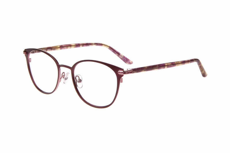 Visual Eyes Glasses BURGUNDY / Frame Only / Clear Mia Rae Maya