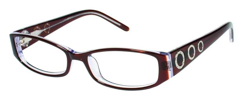 Visual Eyes Glasses BURGUNDY / Frame Only / Clear Runway Couture 124