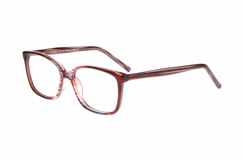 Visual Eyes Glasses BURGUNDY-MIST / Frame Only / Clear Success 105