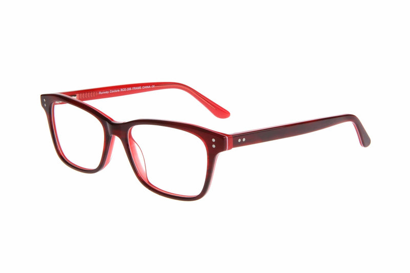 Visual Eyes Glasses DEMI-RED / Frame Only / Clear Runway Couture 289