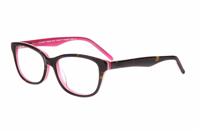 Visual Eyes Glasses DEMI-RED / Frame Only / Clear Runway Tween 37