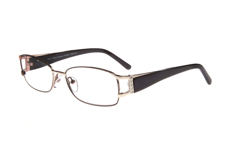 Visual Eyes Glasses Gold Black / Frame Only / Frame Only Blush Vision Serena