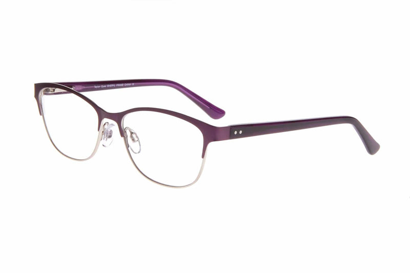 Visual Eyes Glasses GRAPE-SILVER / Frame Only / Clear Taylor Sheryl