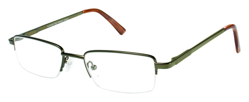 Visual Eyes Glasses GREEN / Frame Only / Clear Runway 102